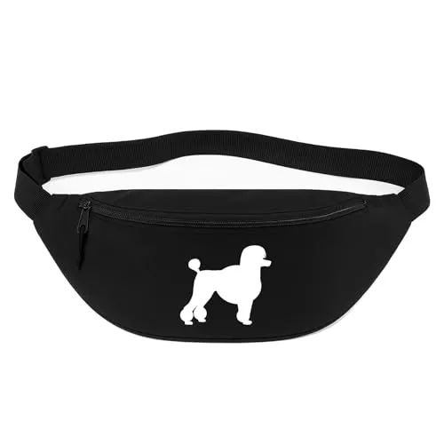 Huuraa Bauchtasche Pudel Silhouette Geschenk 2,5 Liter Black Crossbody Bag Pudel Geschenkidee