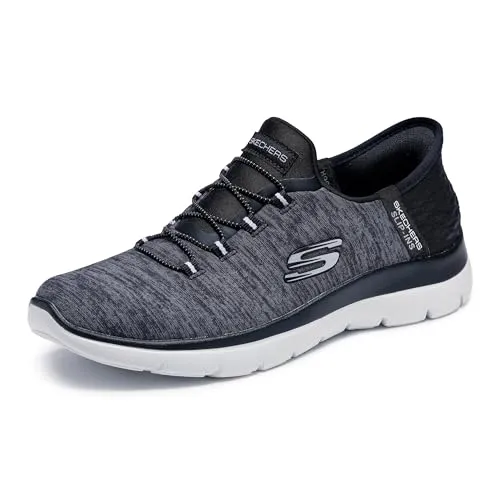 Skechers SUMMITS-DAZZLING HAZE schwarz kombi - Sneaker mit innovativen Slip-In-Technologie und exklusivem Heel Pillow für optimalen Halt. 100% vegan, waschmaschinenfest und ausgestattet mit einer bequemen Air-Cooled Memory Foam Innensohle für höchsten Tragekomfort.