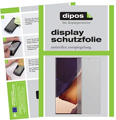 dipos I 6X Schutzfolie matt kompatibel mit Samsung Galaxy Note 20 5G Folie Displayschutzfolie (bewusst Kleiner als das Glas, da Dieses gewölbt ist)