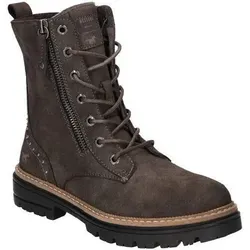 Mustang Damen 1404-601 Stiefelette, dunkelgrau, 38 EU - Wanderschuhe mit robustem Blockabsatz und bequemer Passform, ideal für stilvolle Outdoor-Abenteuer.