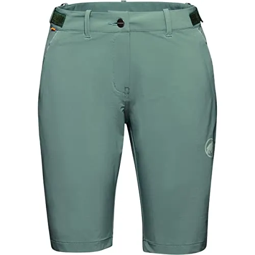Mammut Runbold Shorts Women - Dark Jade - Sportliche Trekkingshorts für Frauen, ideal für Trail Running und Wandern, figurbetonte Passform und elastisches Material für optimalen Komfort.