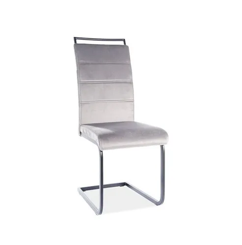 Stuhl H-441 Velvet Grau Samtstoff Schwar