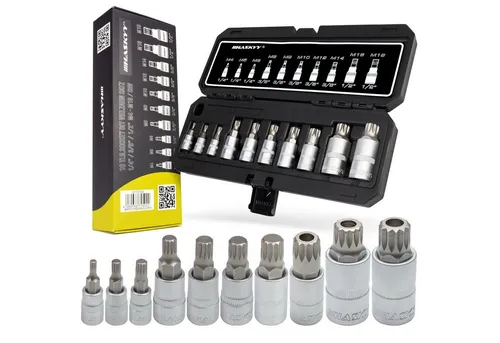 HASKYY Bit- und Steckschlüsselset Steckschlüssel Satz Vielzahn 1/4