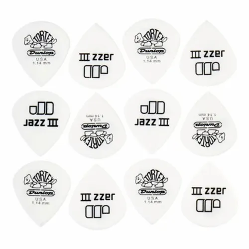 Dunlop Tortex Jazz III White 1,14