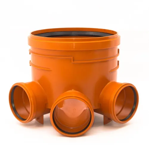 KG Schachtboden Kontrollschacht DN400 mit 3 x Zulauf DN160 - Rohre & Rohrleitungen, ideal für effiziente Abwasserentsorgung mit robustem Design aus Deutschland.