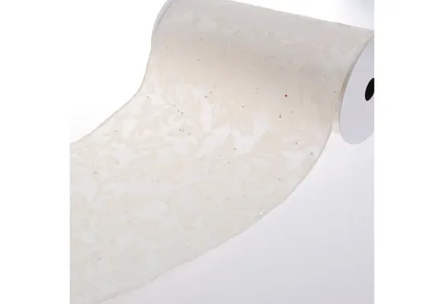 Deko AS Tischläufer Tischläufer - Ivory - 20 cm - 5m - 90145 50 (1-tlg, 1 Rolle Tischläufer), Strapazierfähig