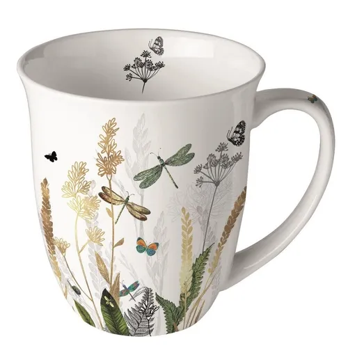 Porzellantasse ORNAMENTAL FLOWERS 0,4l by Ambiente in grün von Ambiente