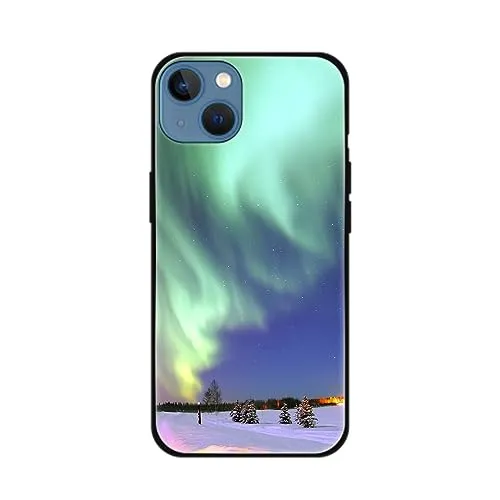 König Design Handyhülle Kompatibel mit Apple iPhone 13 Mini Hülle TPU Eckenschutz Stoßfest Dünn Kratzfest Schutzhülle - Polarlichter