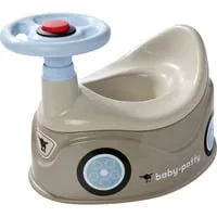 BIG Baby Töpfchen Grau mit Hupe - Babyausstattung - Cooles Fahrzeug-Design mit Hupe, bequemer Sitz und einfach zu reinigende Schale für Spaß beim Sauberwerden!