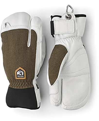 Hestra Army Leather Patrol 3-Finger-Handschuhe oliv in grün von Hestra