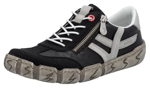 Rieker Damen Sneaker L0363 - Sportlich und modisch mit Reißverschluss - Halbschuhe mit flexiblem RIRICON-Sohle für optimalen Halt und Dämpfung. Perfekt für Alltag und Sport, bietet dieser Sneaker sowohl Stil als auch Komfort.