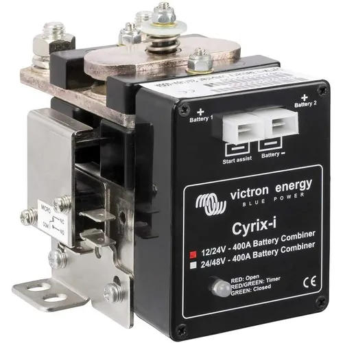 Victron Cyrix-i intelligenter Batteriekombinator 12/24-400 - Sonstige Elektroinstallationsartikel, automatischer Batteriekombinator mit 400A Dauerstrom für effiziente Lade- und Entladeverwaltung.