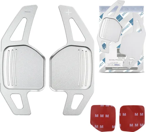 Schaltwippen Silber für Audi & SEAT Modelle - Kompatibel mit zahlreichen Audi und SEAT Fahrzeugen. Einfacher optischer Abgleich und Plug&Play Installation für mühelose Anpassung.