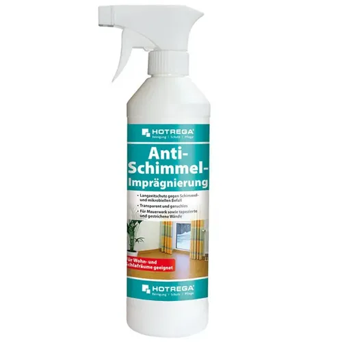 Schimmelentferner Hotrega Anti Schimmel Imprägnierung 500 ml Unsichtbare, geruchsneutrale Schutzimprägnierung H240550
