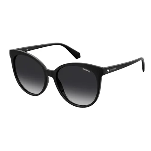Polaroid PLD 4086/S BLACK/GREY SHADED POLARIZED Damenbrille - Sonnenbrille für Damen mit polarisierten Gläsern, ideal für sonnige Tage, Größe 57/17/145 und 2 Jahre internationale Garantie.