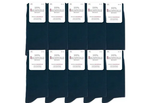 OCCULTO Businesssocken Herren 100% Baumwollsocken 10-20er Pack (Modell: Ingo) (10-Paar)