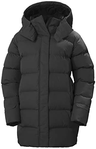 Helly Hansen Aspire Puffy Mantel Schwarz XS - Funktionsjacke für Frauen mit Highloft-Synthetikisolierung, bauschiger Kapuze und vielseitigen Styling-Optionen. Ideal für kalte Tage und sorgt für Komfort und Sicherheit.