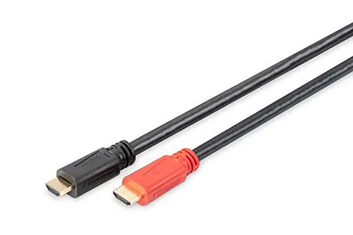 Digitus HDMI Anschlusskabel - HDMI-A Stecker, 15 m schwarz, ideal für hochwertige Video- und Audioübertragungen