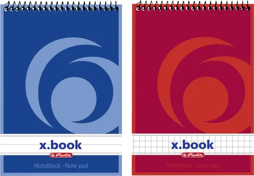 herlitz Spiralnotizblock A6 50 Blatt kaiert 4 Stück