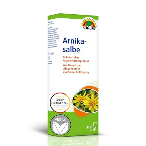 SUNLIFE Arnika Salbe mit Vitamin E – Pflege für entspannte Muskeln - Die SUNLIFE Arnika Salbe bietet intensive Pflege mit hochwertigen Inhaltsstoffen. Sie zieht schnell ein und eignet sich ideal für die Massage nach sportlichen Aktivitäten. Perfekt für alle Hauttypen.