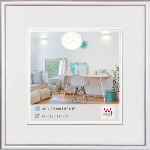 Kunststoffrahmen New Lifestyle 15x15 cm silber in silber von Walther