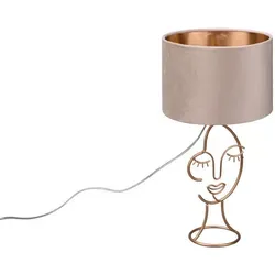 Xxxl Tischleuchte Mary - Elegante Gold & Beige Tischlampe - Tischleuchte Mary in Gold und Beige, 45.5 cm groß, mit praktischem Schnurschalter für stimmungsvolle Innenbeleuchtung.