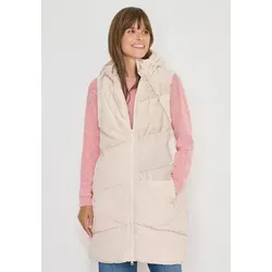 CECIL Steppweste mit Kapuze in weiß von CECIL