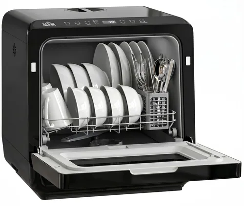HOMCOM Mini Geschirrspüler 4 Maßgedecke