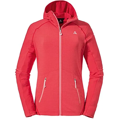 Schöffel Fleece Hoody Monte Sart L lollipop - Funktionsjacke mit 4D Body Mapping Technologie für maximale Bewegungsfreiheit und optimales Körperklima – ideal für Bergtouren.