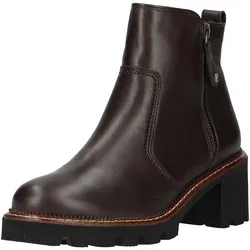 Stiefelette PAUL GREEN Glattleder, Damen Gr. 40,5, braun (espresso) - Wanderschuhe aus hochwertigem Glattleder mit warmem Schurwollfutter für optimale Wärme und Komfort. Ideal für kühle Tage, mit praktischem Reißverschluss und modernem Blockabsatz für sicheren Halt.