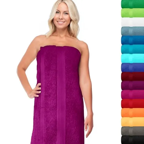 Lashuma Badehandtuch groß, Linz 70x200 cm in lila von Lashuma