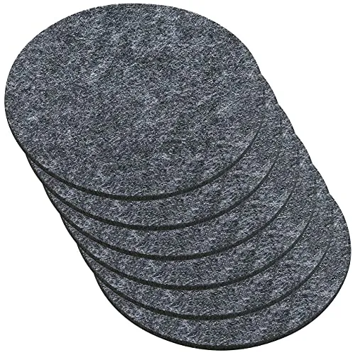 Rosenstein & Söhne Untersetzer für Tassen: 6er-Set Abwaschbare Univeral-Filz-Untersetzer, dunkelgrau, Ø 10 cm (für Flaschen, Möbel Filz-Unterlage, Teegläser)