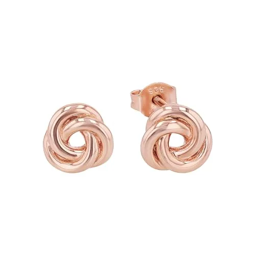Amor Paar Ohrstecker - Elegante Knotenform - Ohrstecker aus 925 Sterling Silber, romantisches Design in glänzender Knotenform, perfekt für jeden Anlass und ein wunderbares Geschenk.