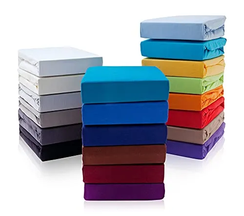 Hometex Premium Textiles Spannbettlaken Spannbetttuch in Premiumqualität 90x200-100x200 cm, Bettlaken für Matratzen bis 25 cm, Oeko-TEX Made IN Green, Grau