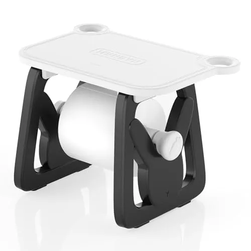 MUNBYN Etikettenhalter Ideal für Desktop-Thermoetikettendrucker und DHL Etikettendrucker ITPP941 & ITPP129 & ITPP130 & P44S, Schwarz