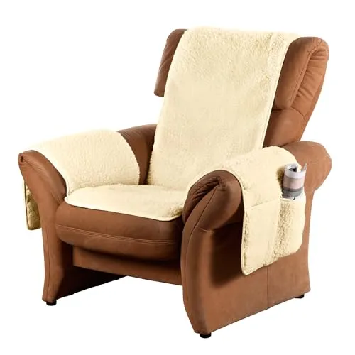 Erwin Müller Sesselschoner mit Armlehnenschoner aus Schurwolle