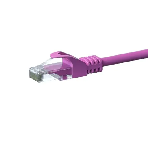 Danicom CAT 6 Netzwerkkabel U/UTP - 0,50 Meter - Rosa - CCA, POE, Ethernet, LAN, Patchkabel, Datenkabel, RJ45 - für Serverschränke, Switches, Router, Modems!