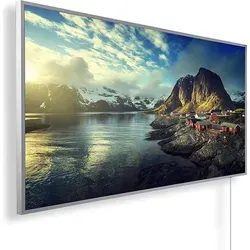 KÖNIGHAUS Panorama Infrarotheizung 1200W - Aussicht Norwegen - Infrarotheizungen, 1200 Watt leistungsstark mit beeindruckendem Ultra HD Panorama Bild, ideal für eine stilvolle und effiziente Beheizung von bis zu 29m².