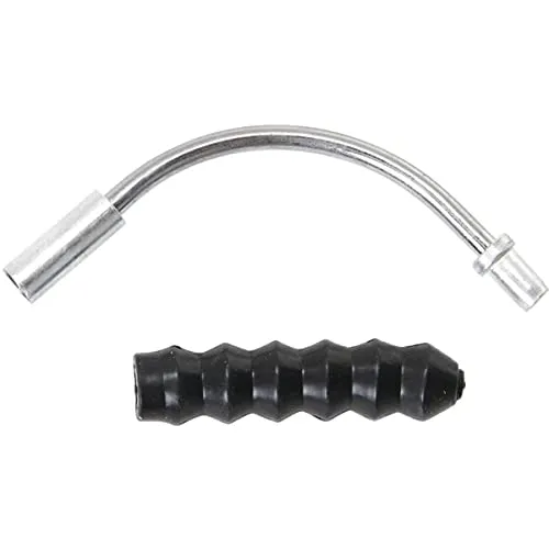 Diverse CONTEC Bremszug-Führungsröhrchen V-Stop SB-verpackt, für V-Brakes, Silber, inkl. Faltenbalg, vorn 90°