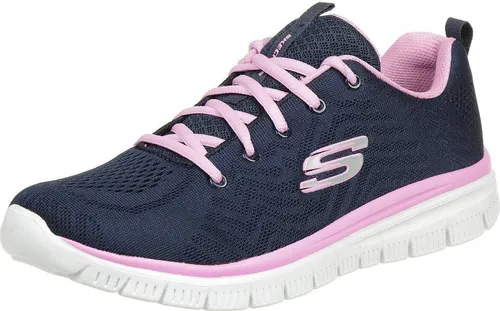 Skechers Damen Graceful Get Connected Sneaker - Navy Hot Pink, 36 EU - Damen-Sneaker mit atmungsaktivem Obermaterial für optimalen Tragekomfort und stylisches Design.