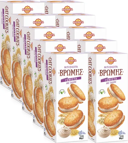 Cookies Doppelkekse gefüllte Hafer-Kekse mit Tahini-Creme 1800g a. Griechenland