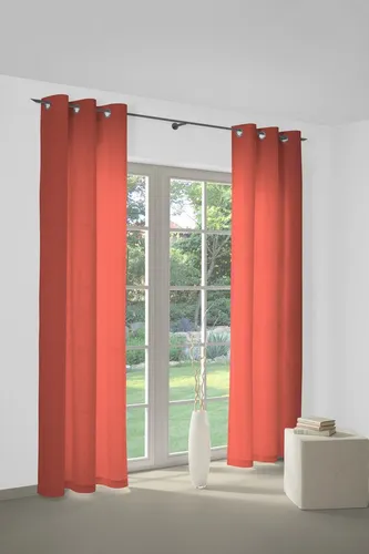 Wirth Vorhang WirthNatur, blickdicht und stilvoll in Rot