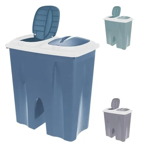 Mülltrennsystem Mülleimer Duo 2x25 Liter - Haushaltszubehör mit automatischem Öffnen für maximale Hygiene und einfache Mülltrennung. Ideal für umweltbewusste Haushalte!