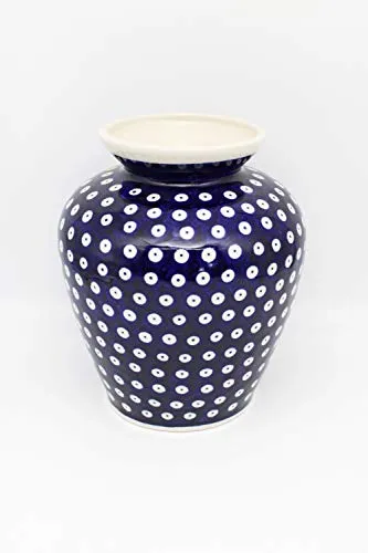 Original Bunzlauer Keramik Vase/Blumenvase, Höhe 19,7cm im Dekor 42