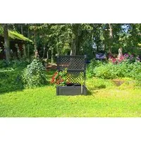 KHW Kunststoff-Pflanzkasten mit Spalier – Anthrazit, B100/H140/T43 cm - Pflanzenkästen & Spaliere – Robuster Sichtschutz aus 100% Kunststoff, pflegeleicht und wetterbeständig, ideal für schnelle Begrünung mit Kletterpflanzen.