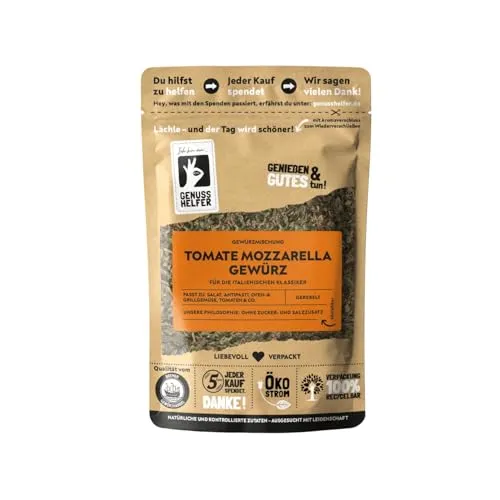 Bremer Gewürzhandel Tomate Mozzarella Gewürz, gerebelt, mediterrane Gewürzmischung für Caprese, 3 x 75g