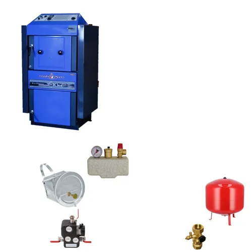 ATMOS Kohlevergaserkessel | KC25S-P Kohle/Pellets | 26 kW | Komplettset 1