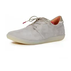 Think Schnürschuhe grau Nature 947-2000 Gr.38 - Sneaker in erfrischendem hell-grau, extra-leicht und mit viel Platz für die Füße. Ideal für den Sommer mit elastischer Gummi-Sohle und komfortablem Kork-Latex-Fußbett.