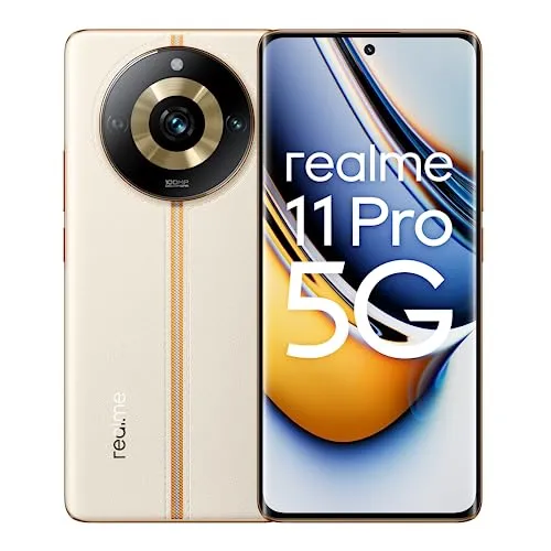realme 11 Pro 5G 8+128GB Smartphone, 120Hz Curved Vision Display, 100MP OIS Prolight Camera, 5000mAh Massive Battery, 67W SUPERVOOC Charge, Sunrise Beige