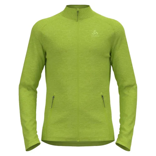Odlo Fleecejacke Tenica Mid Layer Full Zip (weich aufgebürstete Innenseite) sharpgrün melange Herren, Größe: L